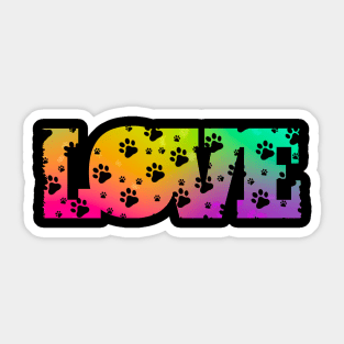 Neon animal love Sticker